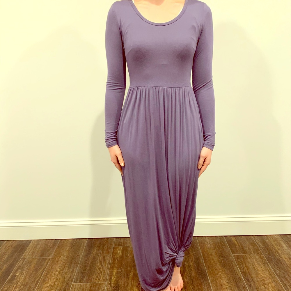 Women’s Lavender Long Sleeve Bridesmaid Dress